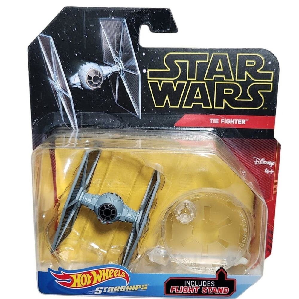 Hot Wheels Starships Star Wars Tie Fighter With Flight Stand 2018 New Sealed